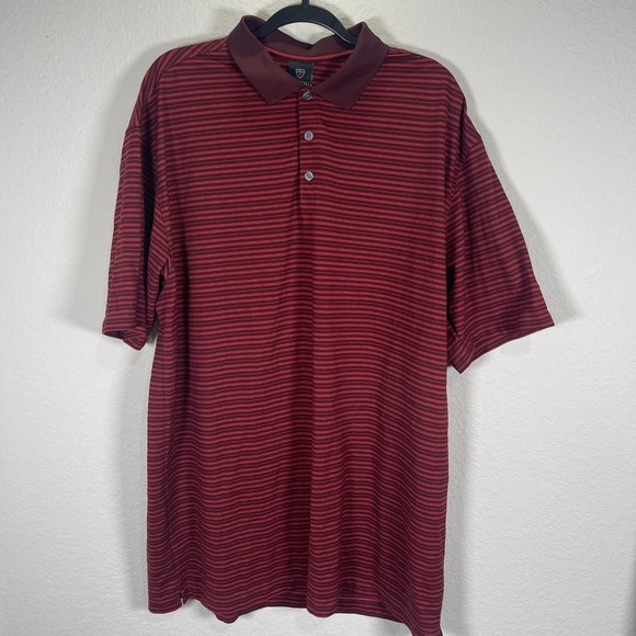 Nike Golf Dri-FIT UV Polo Shirt Striped‎ Athletic XXL - Picture 2 of 5